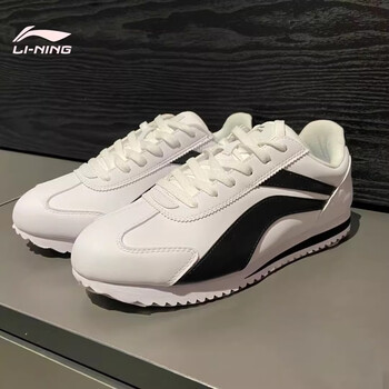 李宁lining男鞋休闲鞋2023冬季男子经典百搭小白复古板鞋低帮运动保暖