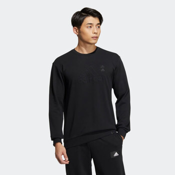 阿迪达斯adidas休闲简约圆领卫衣套头衫男装轻运动ia6952黑色axl