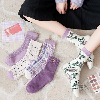 spreeze秋冬季款袜女生长袜子女初高生袜学院少女中高筒长筒加厚堆堆3