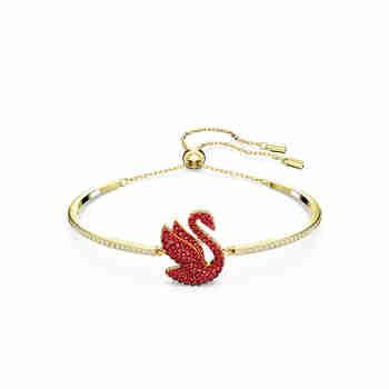 施华洛世奇（SWAROVSKI）【品牌直供】红色天鹅手镯女 女士手镯生日礼物 5649774