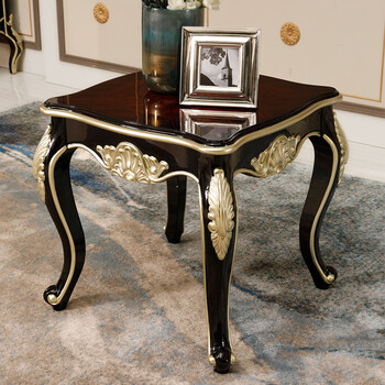 【高端家具】欧式实木角几新古典小方桌客厅 角几