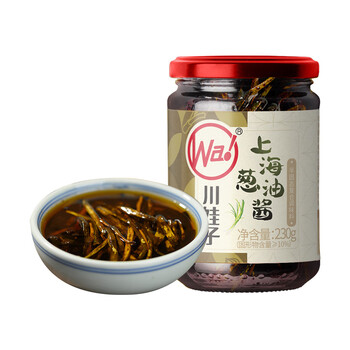 川娃子葱油酱拌面酱拌饭酱 上海风味调味酱 黑葱油汁 炸酱面调料 230g*1瓶