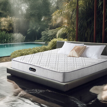 席梦思独袋装弹簧床垫竹炭纤维吸湿防霉偏硬护脊1.8x2米双人床垫 新欣喜