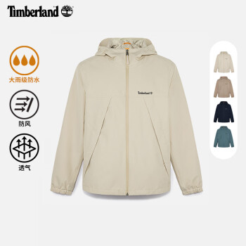 添柏岚（Timberland）官方男装冲锋外套S24春夏新款户外休闲防水夹克|A6GJB A6GJB071/浅米色 L