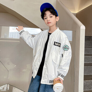 霖贝熊儿童男大童棒球服外套春秋款小男孩子衣服1215岁中大童夹克上衣