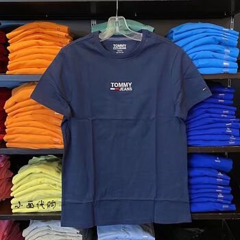 tommy jeans美国汤米夏季男士短袖t恤圆领衣服大码男装半袖纯棉体恤男