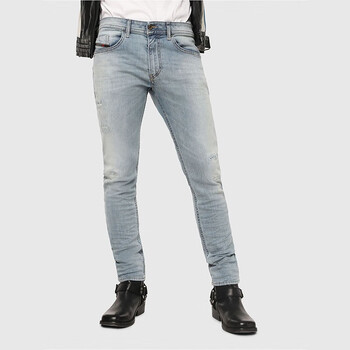 迪赛diesel男裤百搭通勤显瘦牛仔裤00sw1q087axlightblue26