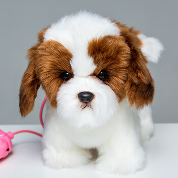 科迈特玩具狗狗走路会叫电动小狗儿童女孩毛绒仿真宠物狗电子狗圣伯纳