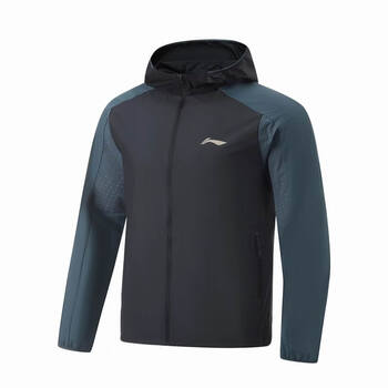 李宁李宁风衣24秋季专业跑步系列男子运动休闲修身外套 afdu489 黑色