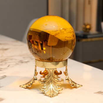 花乐集北欧轻奢风水晶球创意家居装饰品办公室客厅玄关桌面酒柜招财