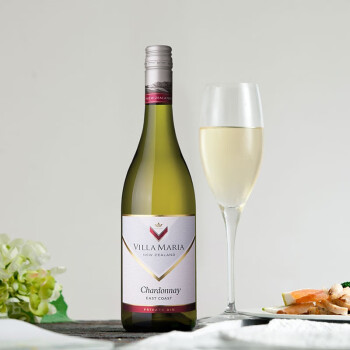 新玛利（Villa Maria）霞多丽干白葡萄酒750ml 单支 新西兰进口葡萄酒