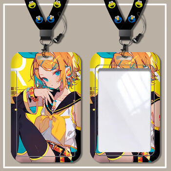 酷酷藤镜音双子卡套周边中学生滑盖卡套证件地铁卡动漫二次元校牌18号