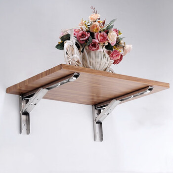 (定制)重型折叠支架活动支架折叠桌壁桌支架货品支架三角架层板架 8寸