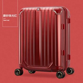 爱华仕拉杆箱大容量旅行箱磨砂pc材质轻盈抗摔双层防爆拉链安全呵护