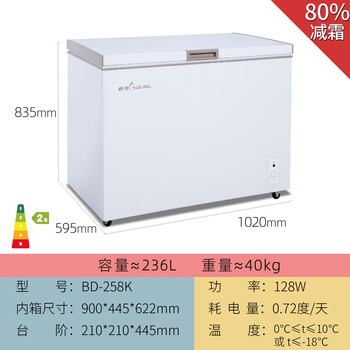 穗凌小冰柜家用小型冷柜单温全冷冻全冷藏保鲜两用急冻小冰箱雪柜减霜