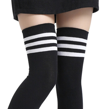 纽菲奥纳女士条纹长筒袜过膝袜美腿袜女学生春秋高筒秋冬棉袜日系学院