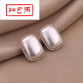 红包雨韩国简约几何长方形纽扣耳环时尚气质超仙复古少女七夕情人节