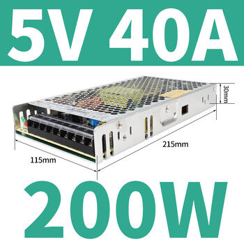 德力西LED开关电源5V灯带箱变压器220转24监控12伏w0直流大功率3a 200W/5V 40A