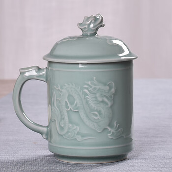 hywlkj老板杯客用茶杯青瓷办公室会议大号招待水杯会所接待泡茶喝水