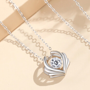 周大古新款一鹿有你灵动项链女生925银爱心鹿角锁骨链520祝福礼物