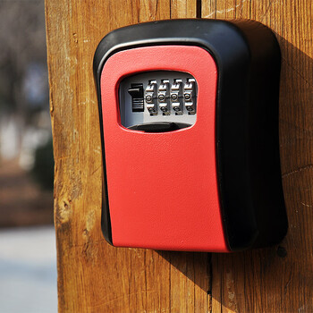 定制logo密码锁钥匙盒装修壁挂猫眼金属钥匙箱钥匙盒 猫眼螺丝8套