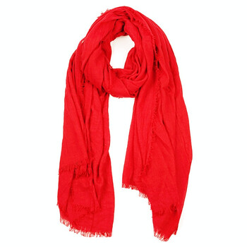 酒红色棉麻超大防晒旅行拍照海边沙滩空调披肩围巾两用红色丝巾夏 正