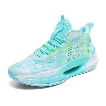 艾弗森篮球鞋男高帮夏季网面透气球鞋实战耐磨运动鞋学生跑步鞋男冰泉