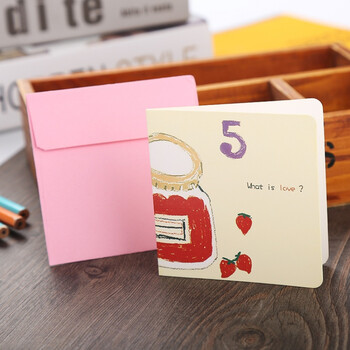 韩国创意贺卡可爱卡通小卡片diy生日感恩圣诞节邀请祝福贺卡定制 草莓