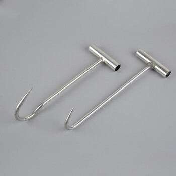 t型钩猪肉钩子牛羊肉钩井盖钩铁钩子菜篮钩手拉钩子烧烤屠宰工具 20cm