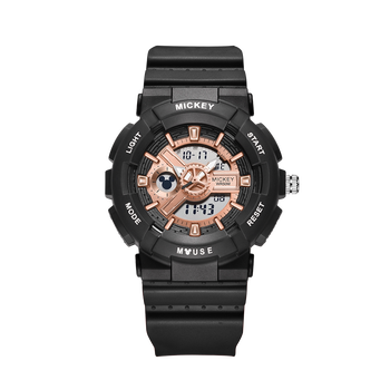 迪士尼黑色双机芯防水运动手表 mk-15057【图片 价格 品牌 报价】