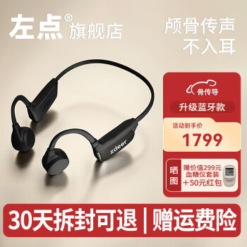 左点zdeer 骨传导助听器中老年人耳聋耳背智能降噪耳机轻中重度不入耳 挂脖款|专业验配|进口芯片