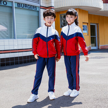 秋季新款幼儿园园服小学生校服运动会团体服演出服班服团购定制 红 白