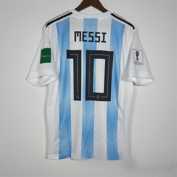 尘鸾世界杯阿根廷主场号梅西号迪巴拉迪玛利亚号球衣定制短裤印10号s