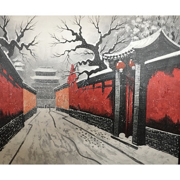 悠悠墨香 原创油画 春节到