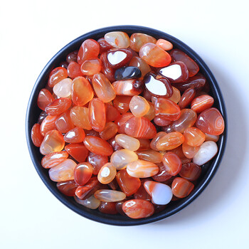 雨花石精品纯色玛瑙原石盆栽鱼缸水培石头家装花卉龟用鹅卵石 酒红色