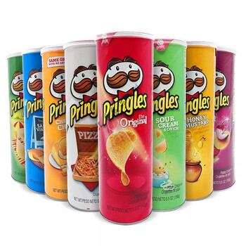 装 美国prinles薯片158g品客多口味桶装办公室膨化零食品 bbq烧烤味