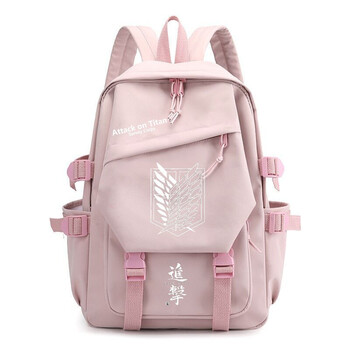 的巨人双肩背包兵长动漫二次元周边艾伦利威尔学生男女生书包粉色翅膀