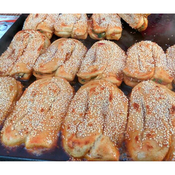 天门特产伢子锅盔猪油锅盔 湖北江汉平原荆州小吃锅块5个