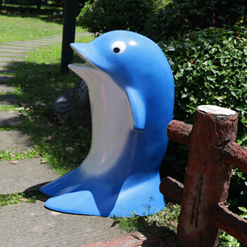 zimo 户外玻璃钢卡通垃圾桶学校幼儿园可爱果壳箱大号动物垃圾箱游