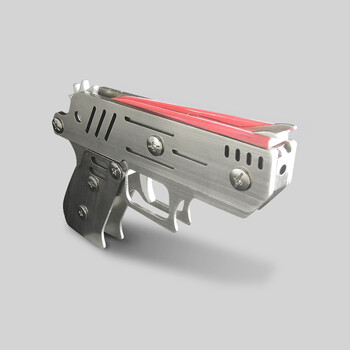 森尼熊皮筋枪30连发 橡皮筋枪连发威力超大金属可折叠打皮筋儿的手抢