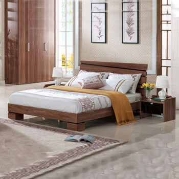 美乐乐家具 儒雅系列中式风格床 卧室简约性价比实木支撑双人床 婚床