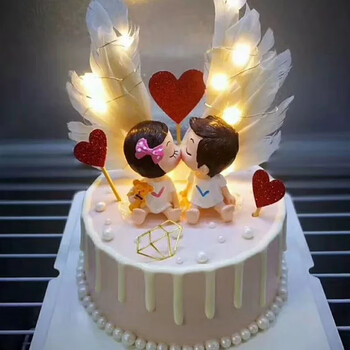 抖音网红情人节婚礼亲嘴娃娃宝宝情侣生日蛋糕北京上海广州深圳杭州