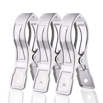不锈钢夹子晒衣大号防风多功能晒被子夹子家用固定晾衣服的大夹子银色