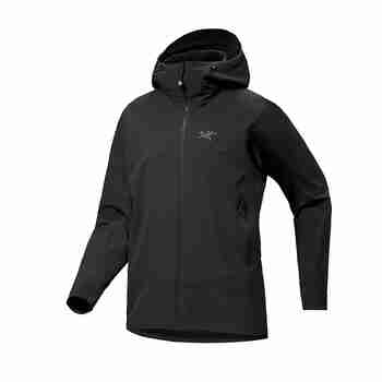 始祖鸟（ARC'TERYX）Gamma Hoody 男士户外软壳衣 男防风 连帽风衣 男装外套夹克上衣 Black--JDBS S（建议55-68kg）