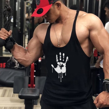 绰娅 工字吊带健身健美男背心宽松运动撸铁训练衣服肌肉型兄弟纯棉大