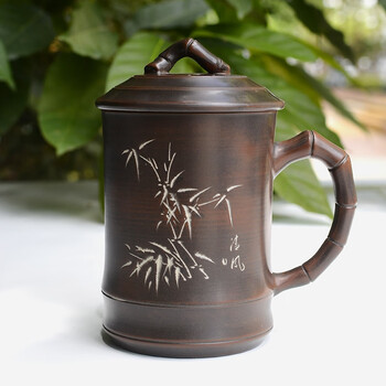 广西钦州坭兴陶茶具茶杯定制个人专用杯子陶瓷紫砂陶杯水杯办公杯