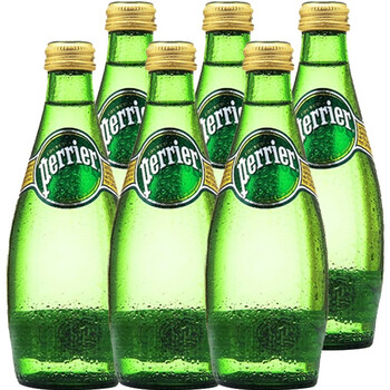 法国perrier进口巴黎水原味含气天然气泡水塑料瓶装苏打水 气泡水500