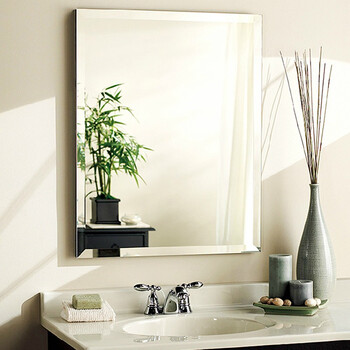 门扉 浴室镜 挂墙 免打孔可粘贴化妆镜 洗手间卫生间梳妆镜子 酒店