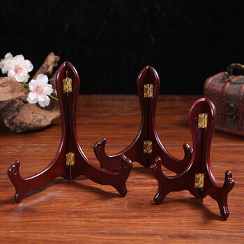 新术茶饼架茶架实木茶叶白茶普洱茶架子展示架盘子茶饼支架托架家用