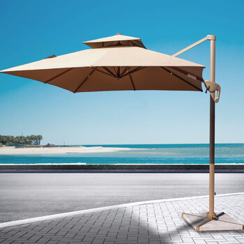 户外遮阳伞露天庭院阳台休闲天台院子沙滩别墅折叠摆摊室外罗马伞 升